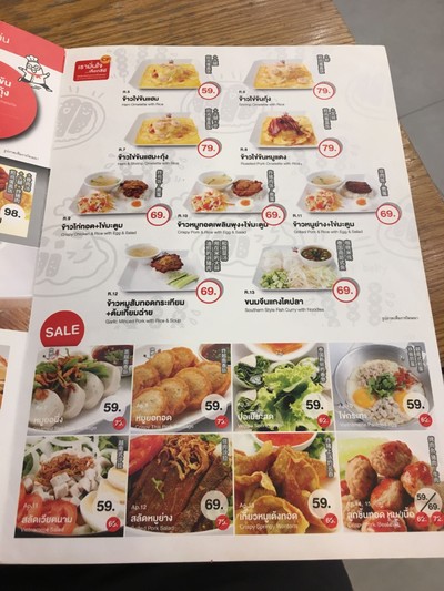 ป้ายราคาหรือสมุดเมนู