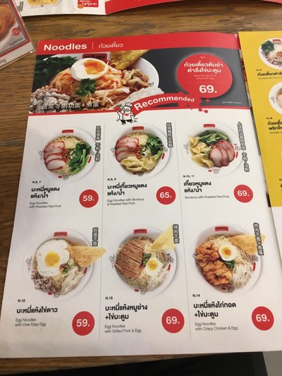 ป้ายราคาหรือสมุดเมนู