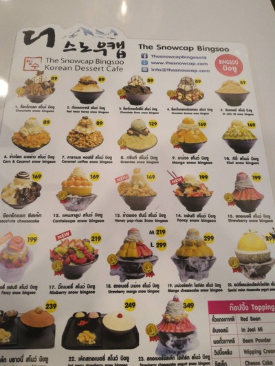 ป้ายราคาหรือสมุดเมนู