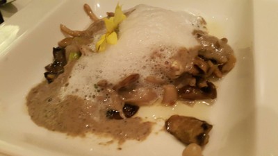 Truffle Poached Egg, Mushroom Fricassee, Asparagus