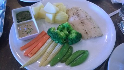 Grilled fish fillet steak