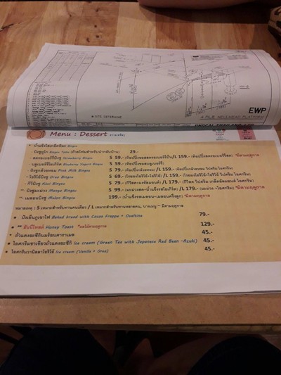 ป้ายราคาหรือสมุดเมนู