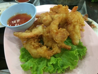 กุ้งชุบแป้งทอด