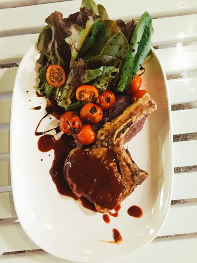 Pork Chop In Mulberry BBQ Sauce