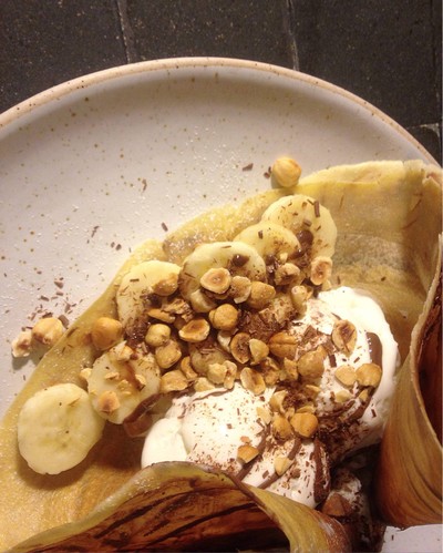 เครปไอศรีมนมสด กล้วย นูเทลล่า