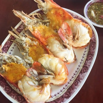 เมนูของร้าน กุ้งเผาแม่ทองชุบ