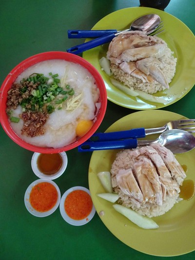 โจ๊ก+ข้าวมันไก่ร้าน Tian Tian
