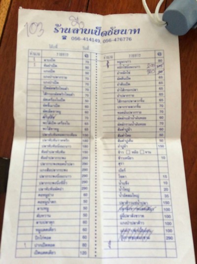 ป้ายราคาหรือสมุดเมนู