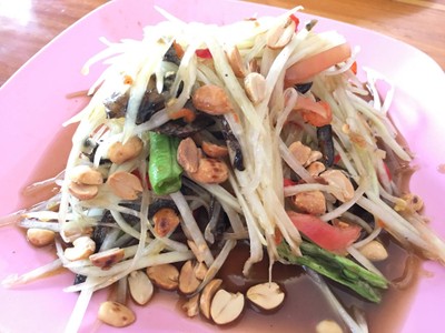 ส้มตำไทยใส่ปู