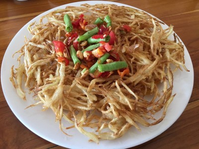 ส้มตำทอด