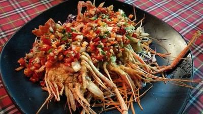 กุ้งทอดซอสมะขาม