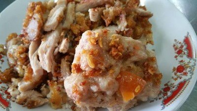 ข้าวหมูทอด+ปูจ๋า