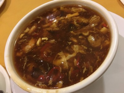 Hot and sour soup .