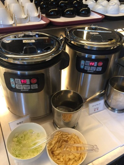 ซุปมิโซะ กับซุปข้าวโพด