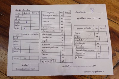 ป้ายราคาหรือสมุดเมนู