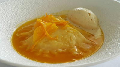 เครปซอสส้มพร้อมไอศกรีม