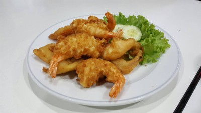 กุ้งชุบแป้งทอด