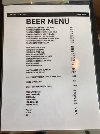 ป้ายราคาหรือสมุดเมนู