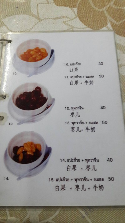 ป้ายราคาหรือสมุดเมนู