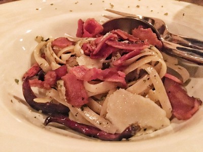 Pasta Spicy Bacon And Herbs