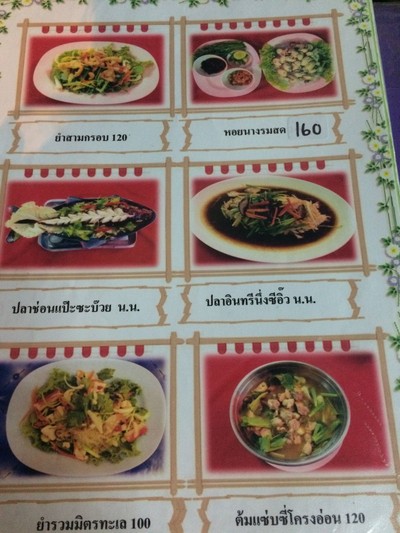 ป้ายราคาหรือสมุดเมนู