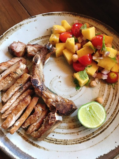 Pork Chop Seasoned with Cajun spice