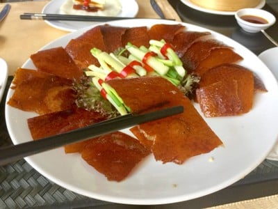 หนังเป็ดกรอบชิ้นใหญ่ไม่เหนียวอร่อยกรุบกริบ