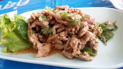 ลาบเนื้อสุก