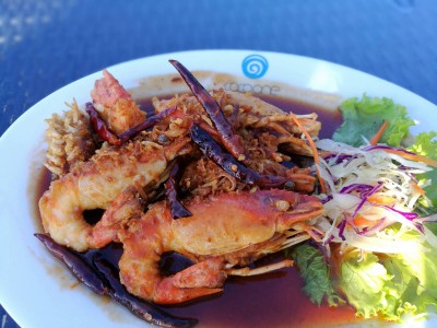 กุ้งราดซอสมะขาม