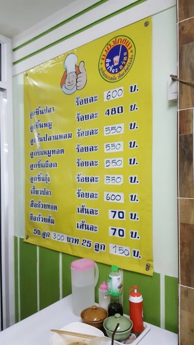 ป้ายราคาหรือสมุดเมนู