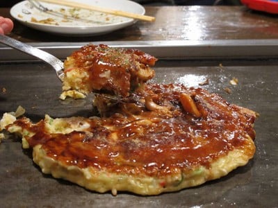 เมนูของร้าน Okonomiyaki Kiji Umeda Sky Building