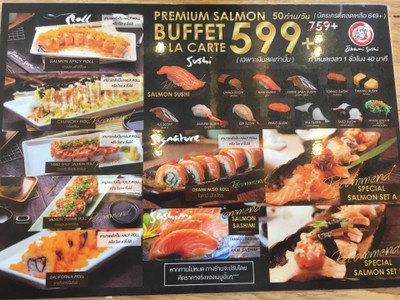 Menu Buffet Okami Sushi 599+