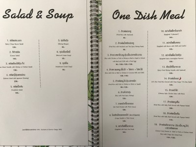 ป้ายราคาหรือสมุดเมนู