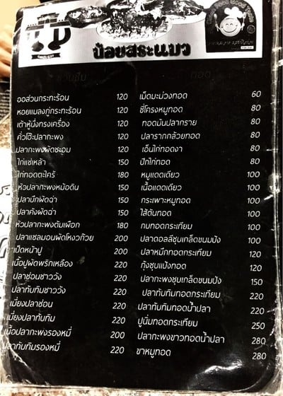 ป้ายราคาหรือสมุดเมนู