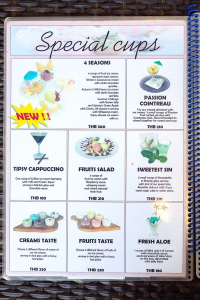 ป้ายราคาหรือสมุดเมนู