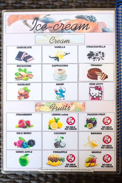 ป้ายราคาหรือสมุดเมนู