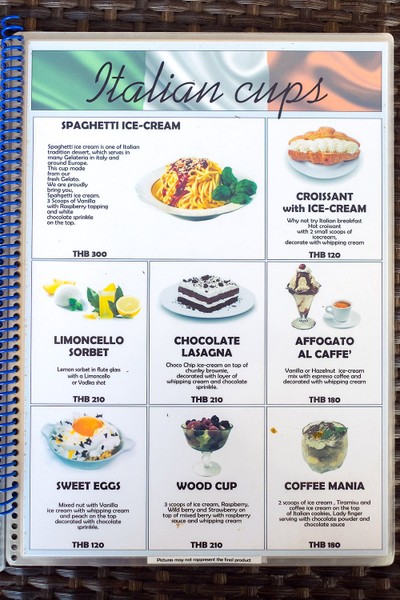 ป้ายราคาหรือสมุดเมนู