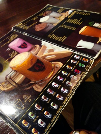 ป้ายราคาหรือสมุดเมนู