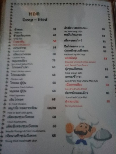 ป้ายราคาหรือสมุดเมนู