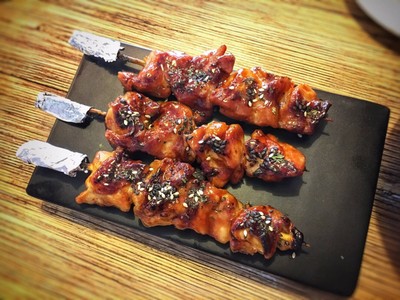 ไก่เสียบไม้ย่าง