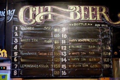 ป้ายราคาหรือสมุดเมนู