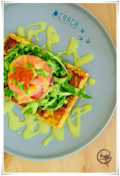 Nara Wasabi Smoked Salmon Waffle