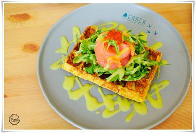 Nara Wasabi Smoked Salmon Waffle