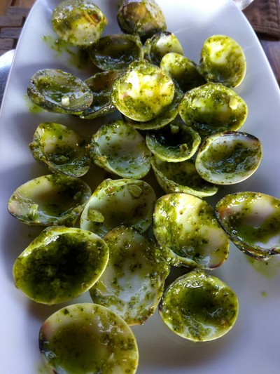 Pesto Spaghetti W Clams