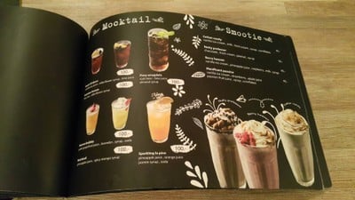 ป้ายราคาหรือสมุดเมนู