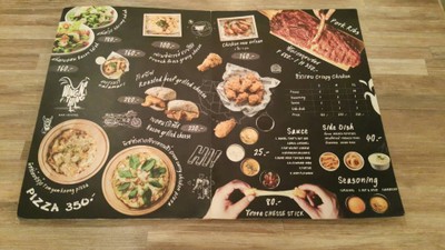 ป้ายราคาหรือสมุดเมนู