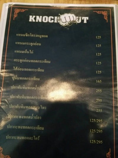 ป้ายราคาหรือสมุดเมนู