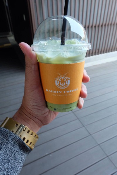iced greentea latte ..