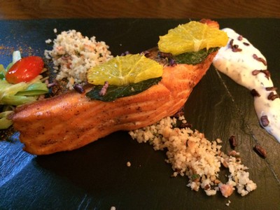 Baked Salmon .
