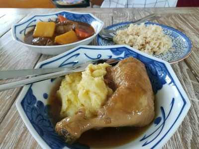 ไก่อบมันบด